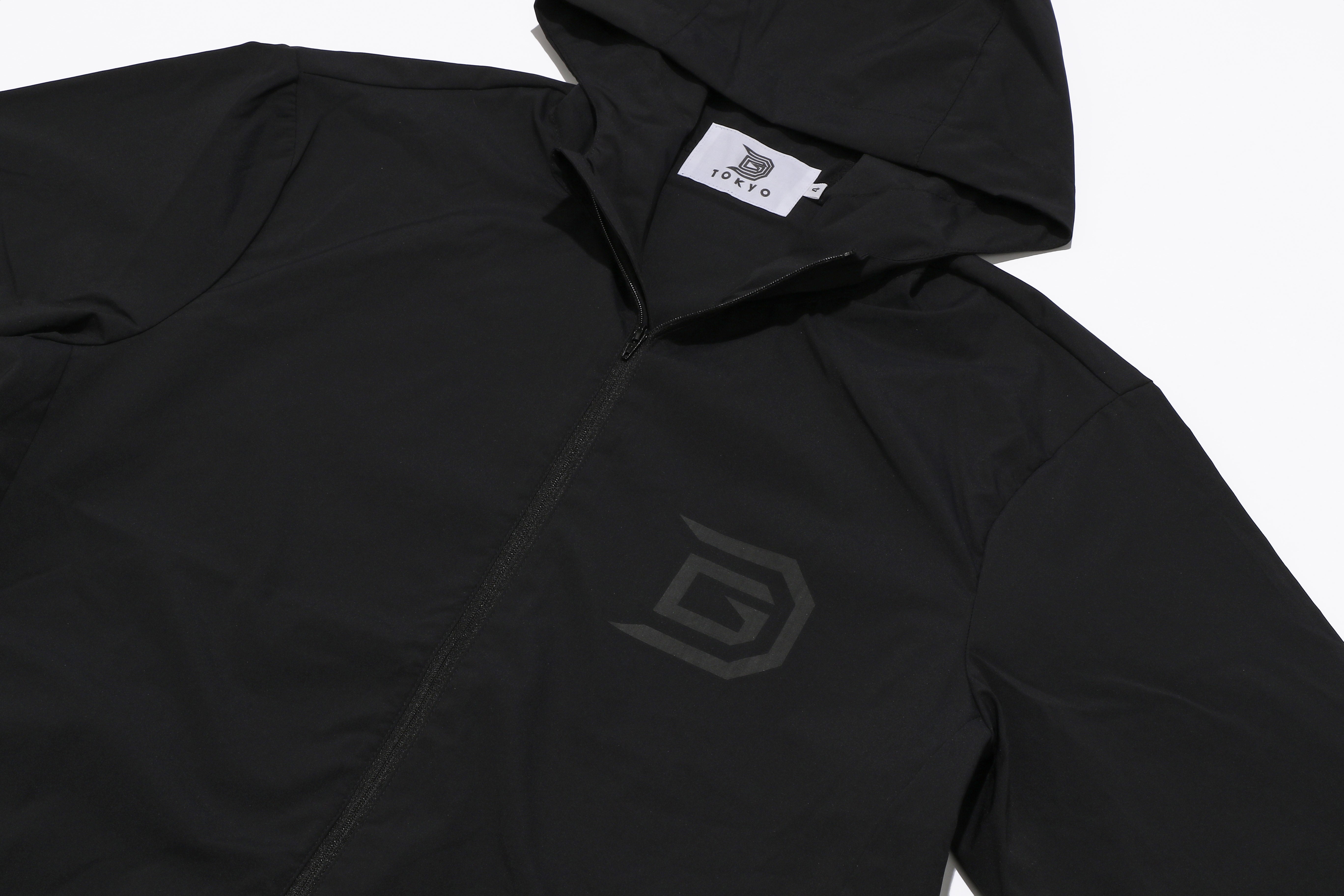 DGTOKYO_ZIP JACドライストレッチパーカーBLACK